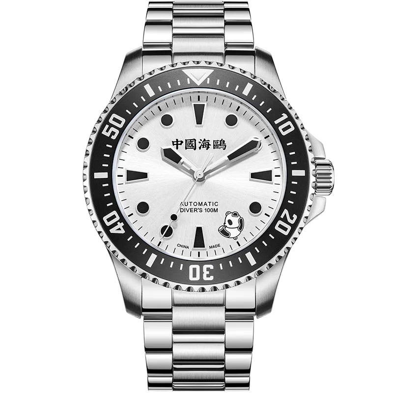 Ocean Series 100m Waterproof Rolling Panda Diver Watch 44.5mm