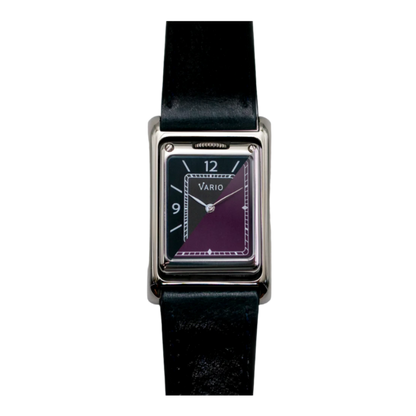 שעון Vario VERSA דו-זמן הפיך בצבע סגול-מטאל