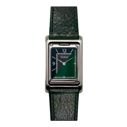 שעון Vario VERSA דו-זמן הפיך ירוק-מתכתי