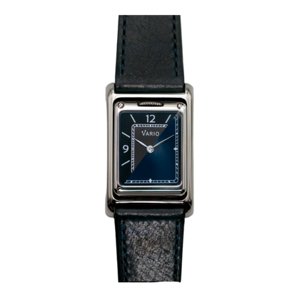 שעון Vario VERSA דו-זמן הפיך בצבע כחול-מתכת