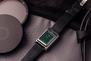 שעון Vario VERSA דו-זמן הפיך ירוק-מתכתי