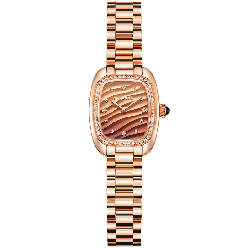 Ladies Series Wave-textured Dial Diamond-set Case Lady's Watch 30mm