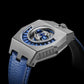 Bracelet en cuir de vache bleu pour MANTA-X