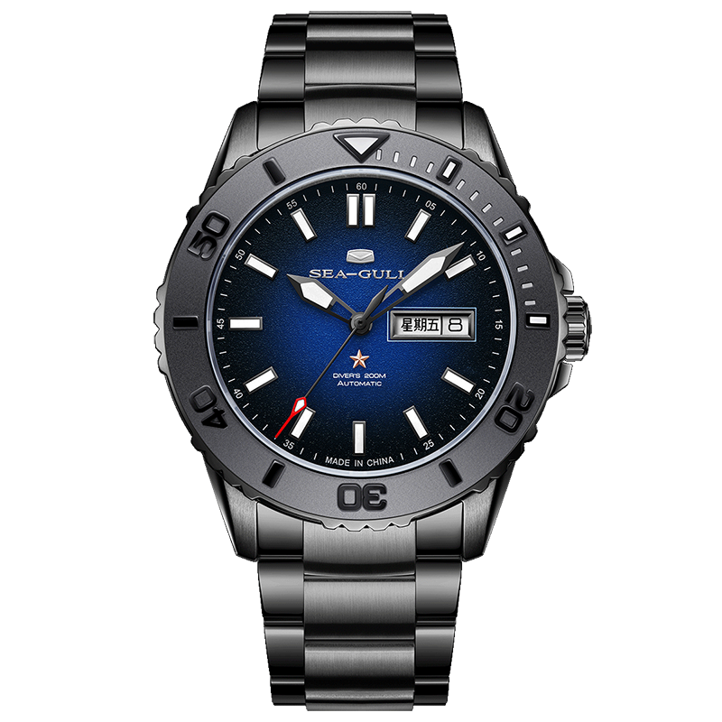 Ocean Series 200m Waterproof Sparkling Dial Ceramic Bezel Diving Watch 44mm