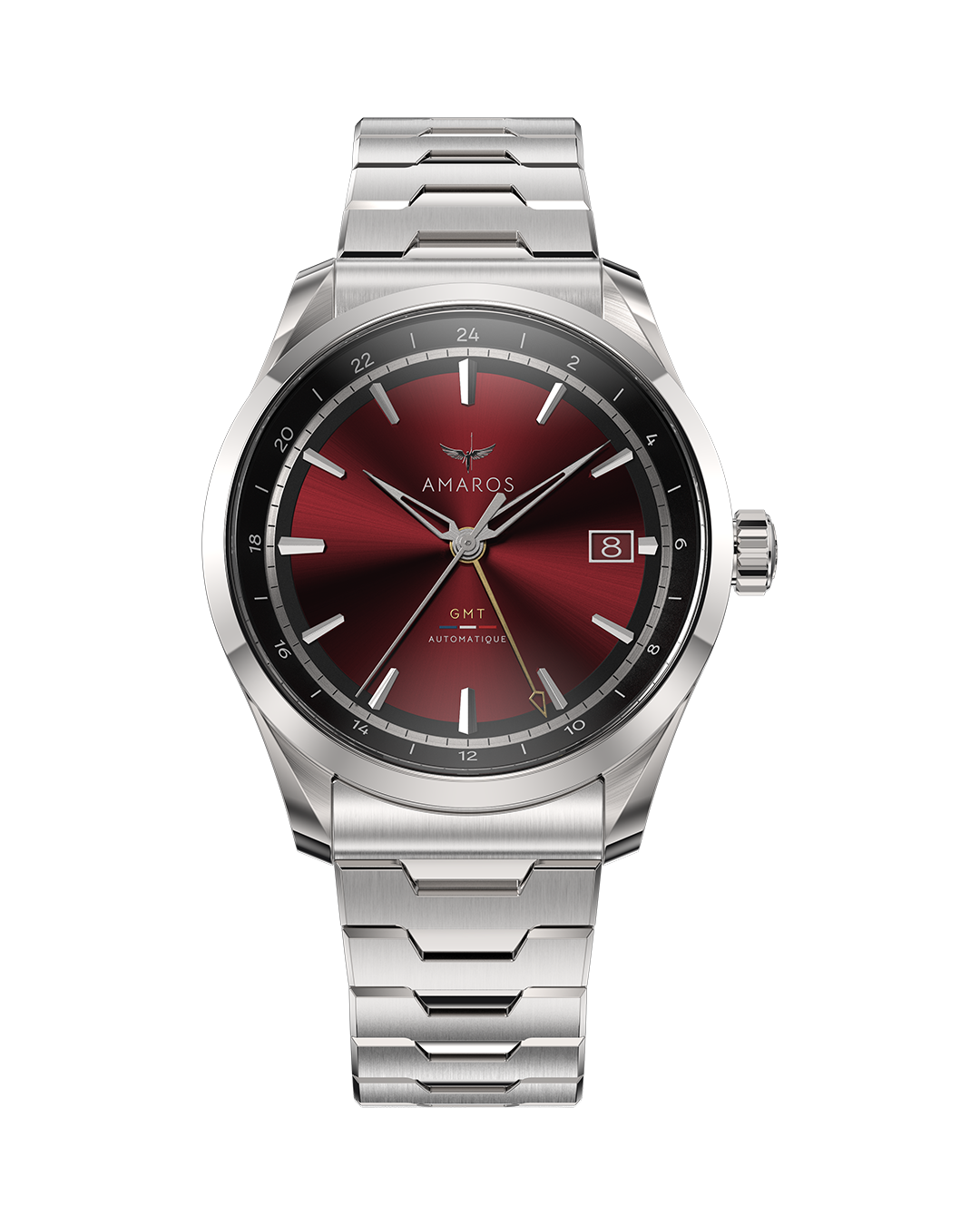 L'Odyssée - Automatic GMT Watch - Rouge Bordeaux