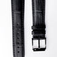 Behrens bracelet en cuir Alli-gator noir collection classique