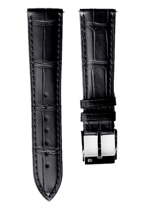 Behrens bracelet en cuir Alli-gator noir collection classique