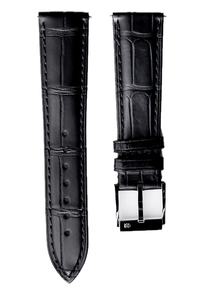 Behrens bracelet en cuir Alli-gator noir collection classique