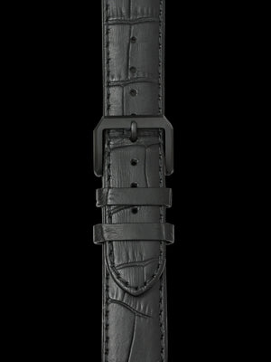 Bracelet en Cuir avec Boucle PVD Noire