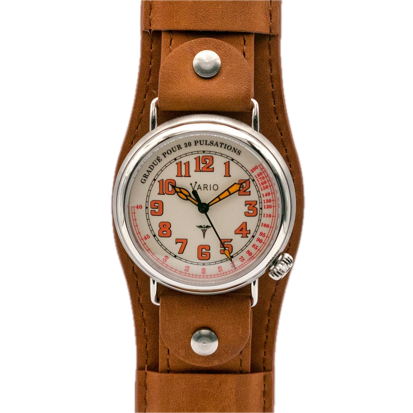 Vario 1918 Medic Cadran Crème avec Luminescence Orange