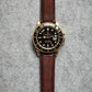 Bracelet de montre en cuir patiné