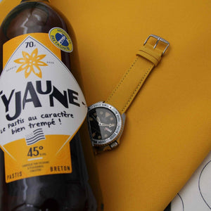 Bracelet de montre toile LARMOR PLAGE jaune