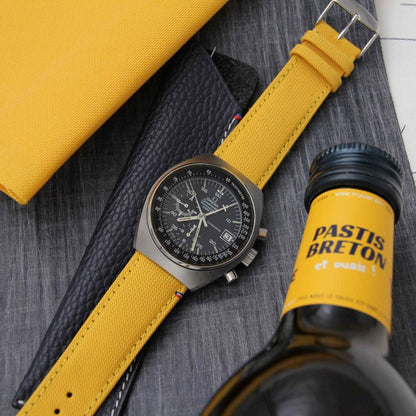 Bracelet de montre toile PORT LOUIS jaune