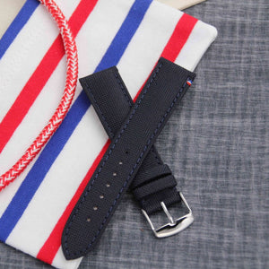 Bracelet de montre toile PORT LOUIS navy foncé