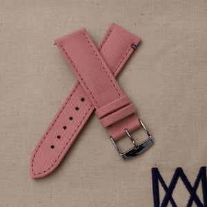 Bracelet de montre toile LARMOR PLAGE soft pink