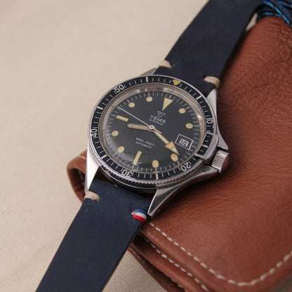 Bracelet de montre cuir BREST navy