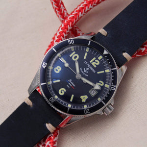 Bracelet de montre cuir PLOUGASTEL navy